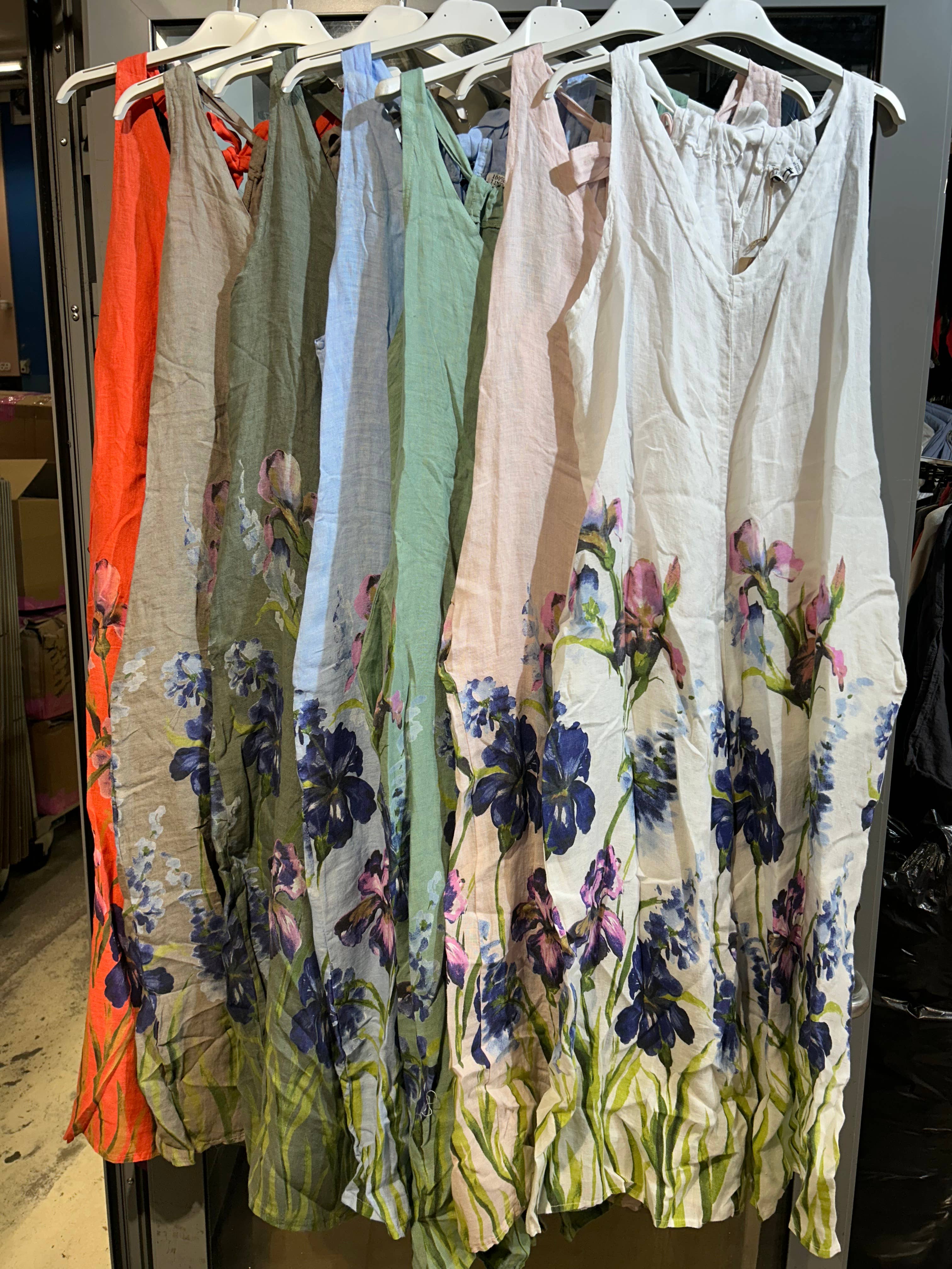 LÉA & LUC - Vente Combinaison – femme - combi  imprimé fleur en 100% lin REF. 38627