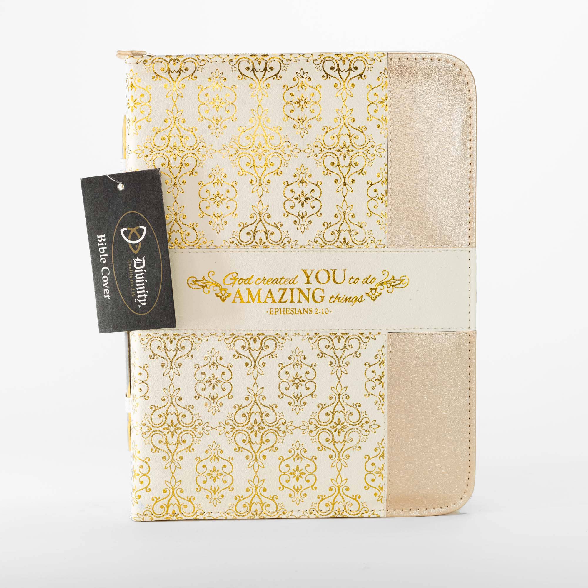 Divinity Boutique - Wholesale Bible Cover - Divine Details: Bible Cover Cream And Gold Amazing You6