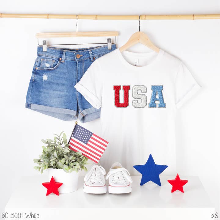 Bama Screens - Wholesale Sublimation Transfer - Varsity USA Chenille Letters #BS54995