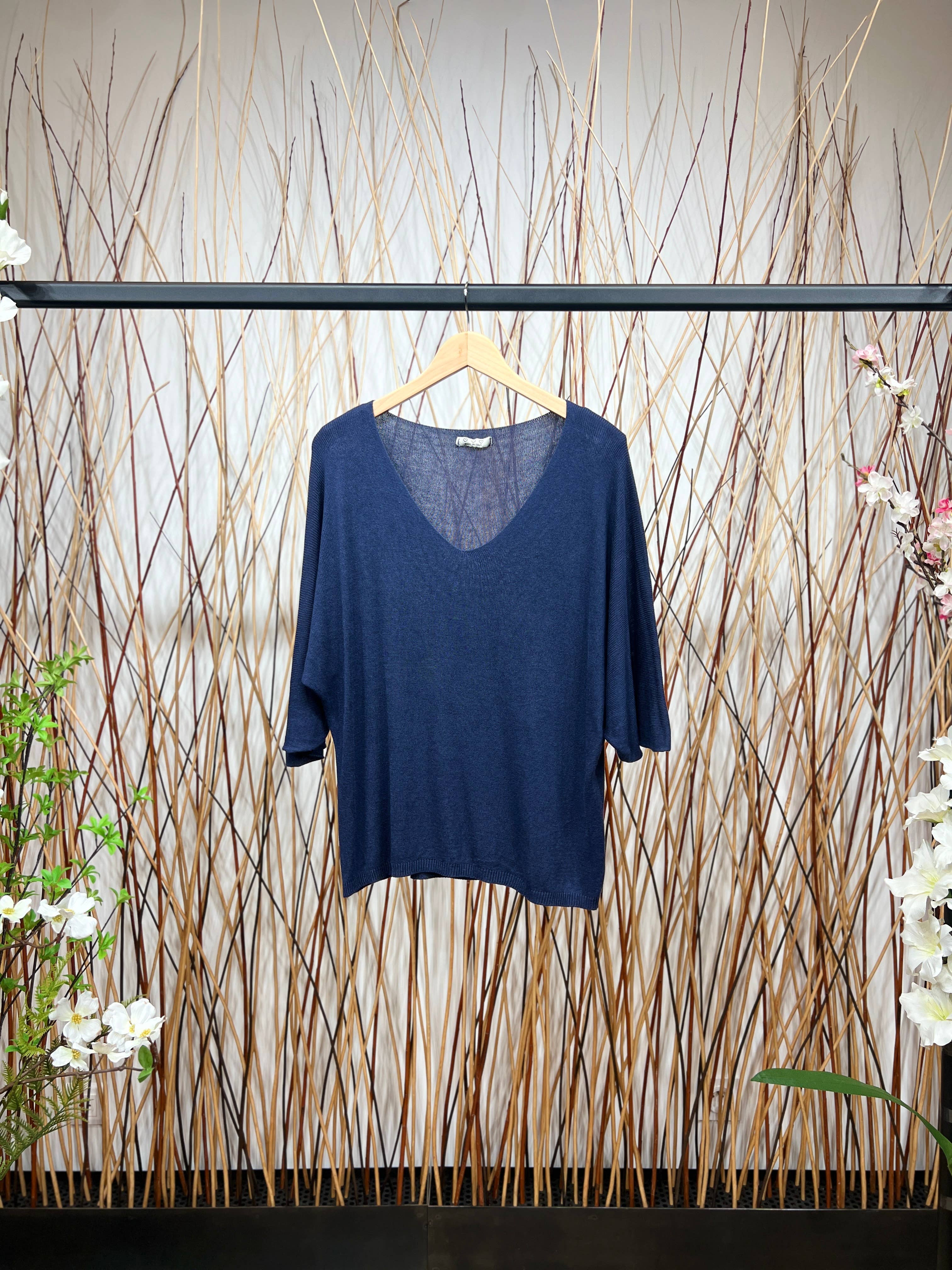 L'Emotion - Vendita all'ingrosso Maglione tricot - Donna - Maglione lavorato a maglia a maniche lunghe con scollo a V in modal 18