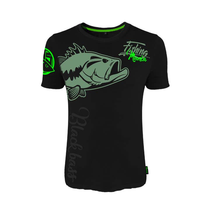 T-shirt Fishing Mania Black Bass pour la vente par Hotspot Design
