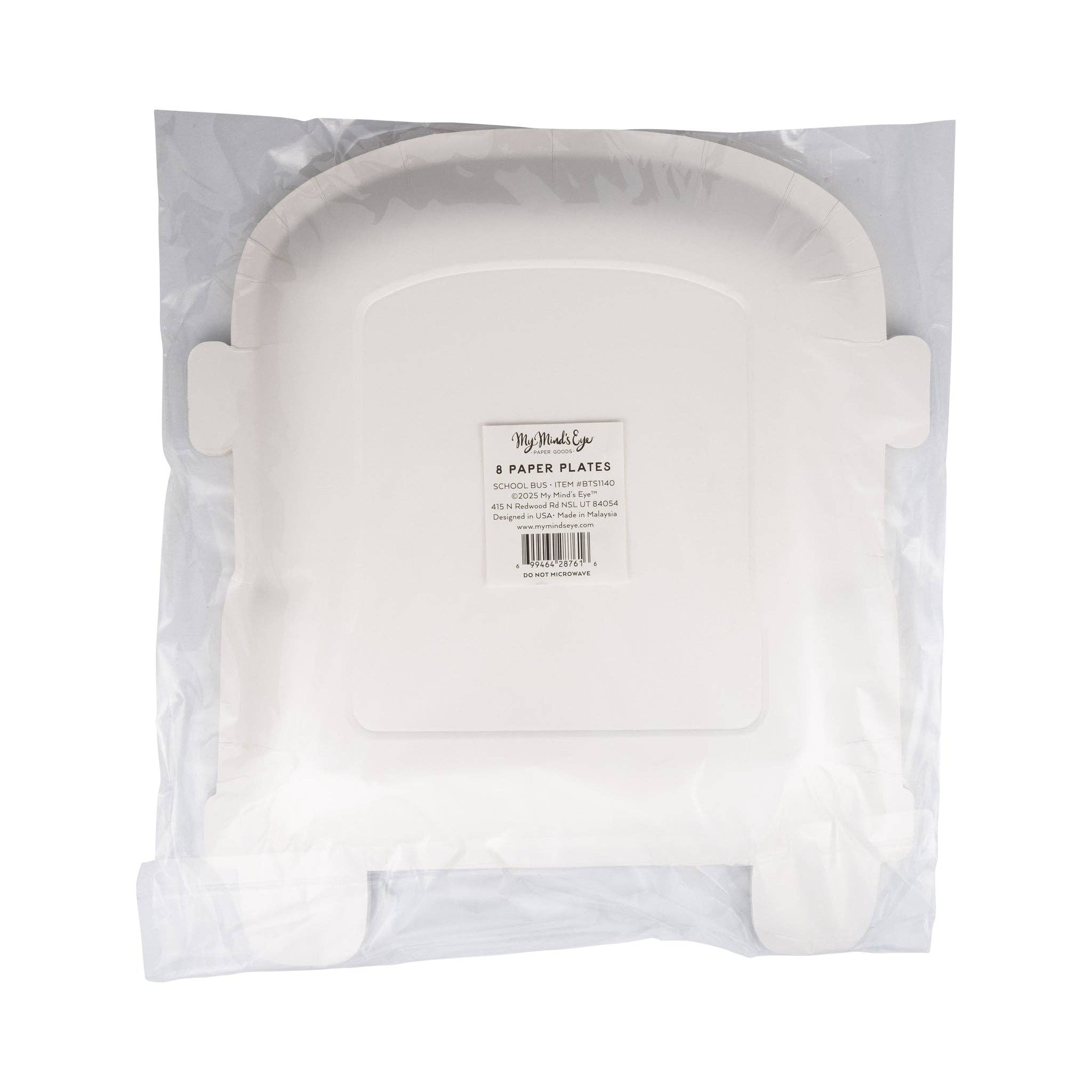 My Mind’s Eye - Wholesale Disposable Plate - BTS1140 - School Bus Shaped Paper Plate3