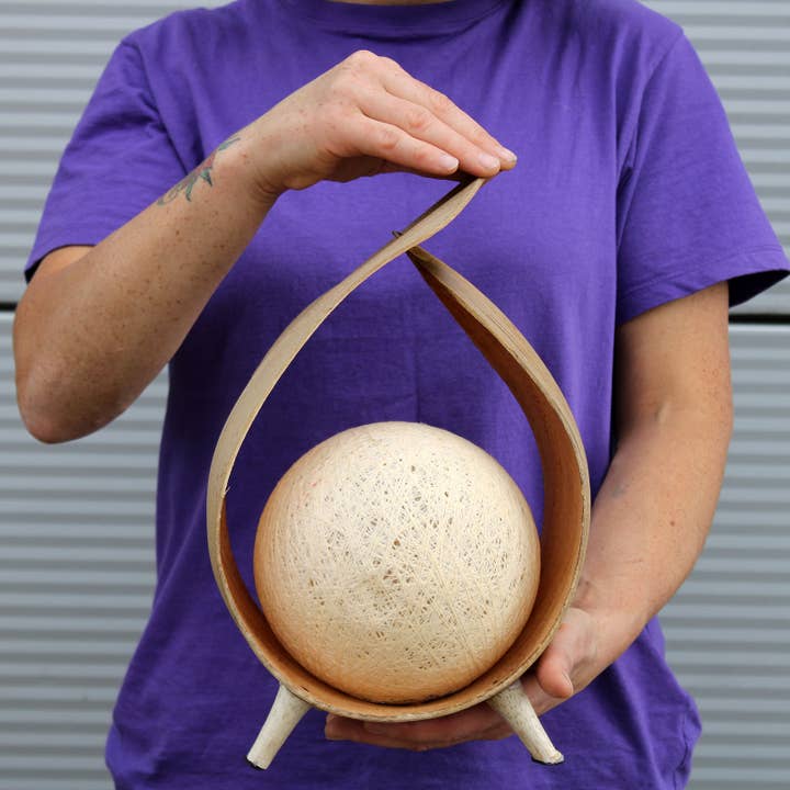 Ancient Wisdom - Wholesale Accent/Desk Lamp - Natural Coconut Lamp UK Plug - Natural Loop