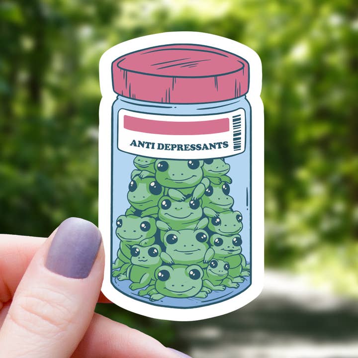 Mimic Gaming Co - Wholesale Sticker - Frog Anti-Depressants Sticker - 3"0