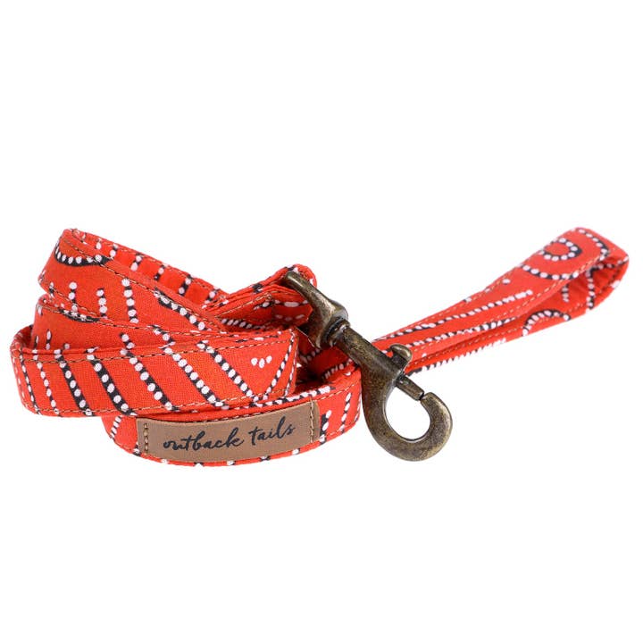 Vegan Canvas Dog Lead - Water Dreaming for wholesale by Outback Tails