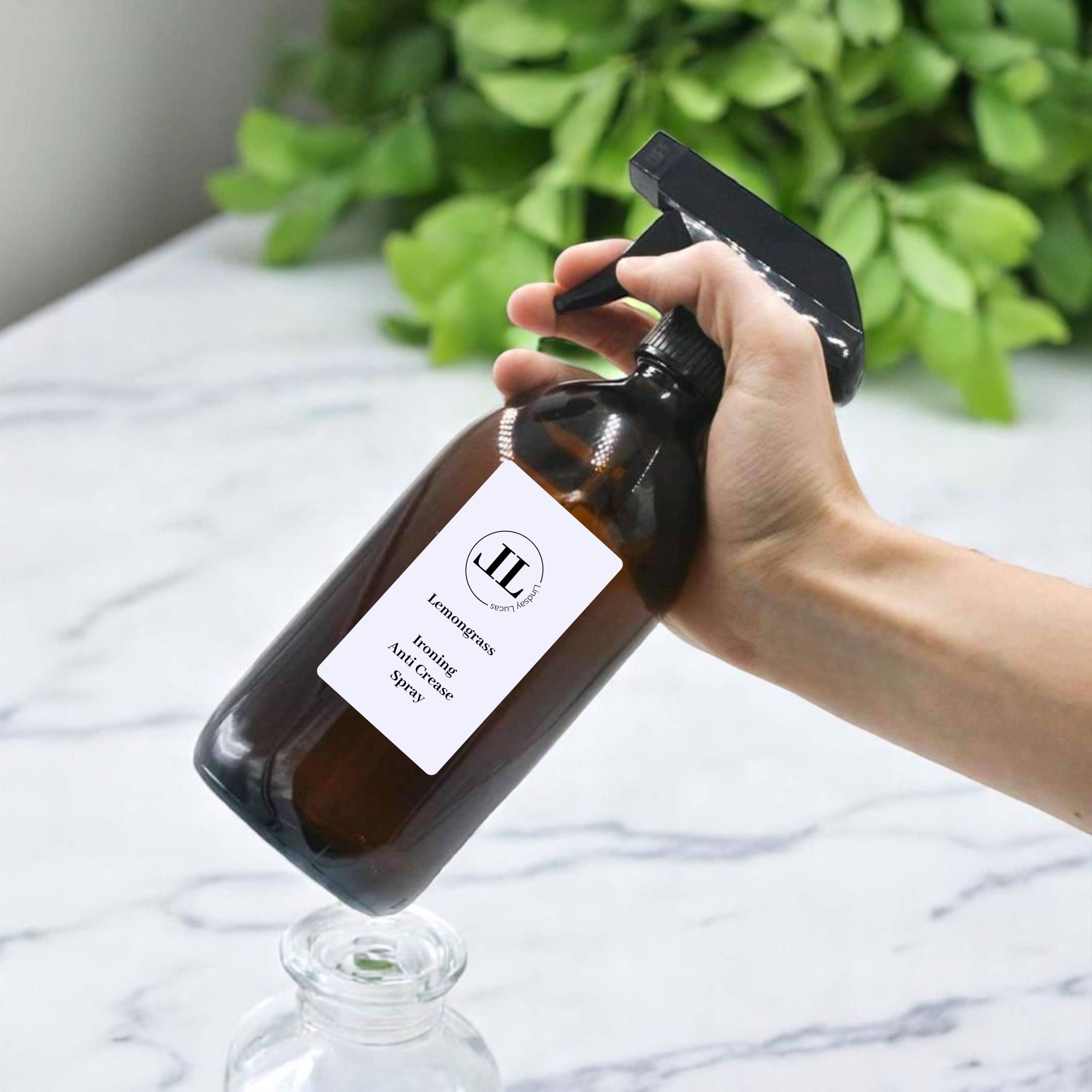 Lindsay Lucas Candles - Vente Lessives en poudre/dosettes - Spray Anti-Froissement pour Fer à Repasser 500ml Bouteille en Verre Naturel2