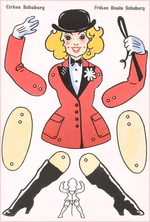 Found Image Press - Venta al por mayor Imanes - Imán CI-123 Marioneta Articulada de Domadora de Leones0