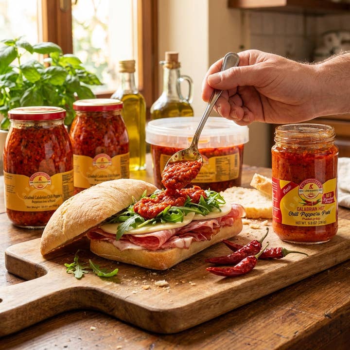 Wholesale Italian Food - Wholesale Dried Spice - TuttoCalabria Crushed Calabrian Chili Peppers Tub4