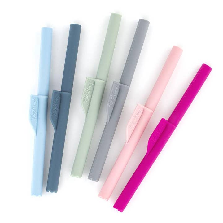 Silicone Stopper Straws for Smoothie Cup for wholesale by Brightberry