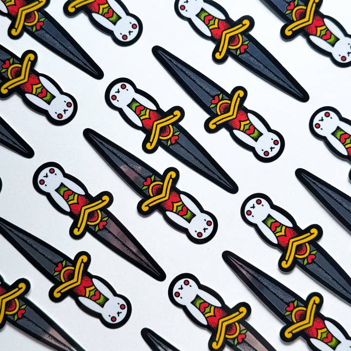 Ren-O-Graphics - Wholesale Sticker - BUNNY DAGGER STICKER