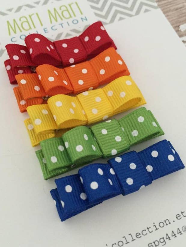 Rainbow Hair Clip Set - Hair Clips for Baby for wholesale by Mari Mari Collection