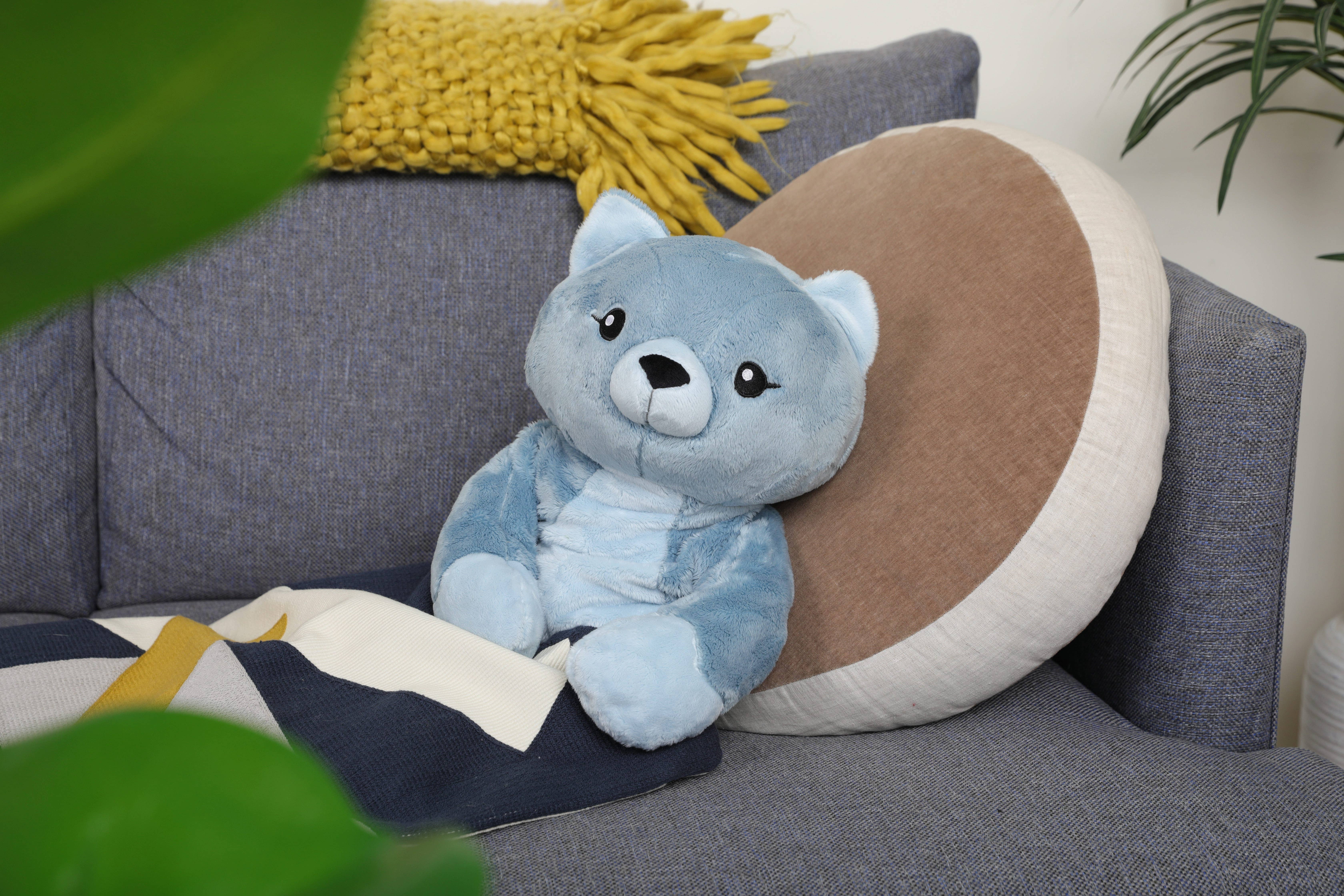 Hugimals World – Großhandel Kuschel-/Plüschtier – Kind & Baby – Frankie die Katze, 2 kg schweres Kuscheltier zur Angstlinderung für Kinder und Erwachsene9