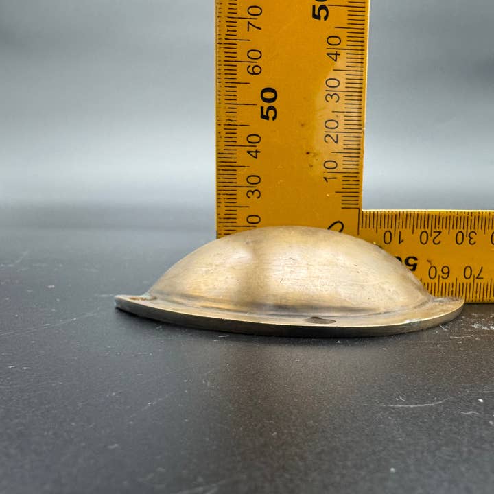 Bronze Betty - Wholesale Knob/pull - Convex Arc Brass Cup Pull, 9cm5