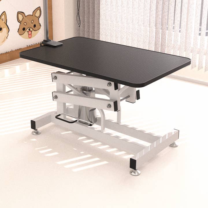 39F Inc. - Wholesale Pet Grooming Aid - Dog - Heavy Duty Z-Lift Hydraulic Pet Grooming Table with Arm0