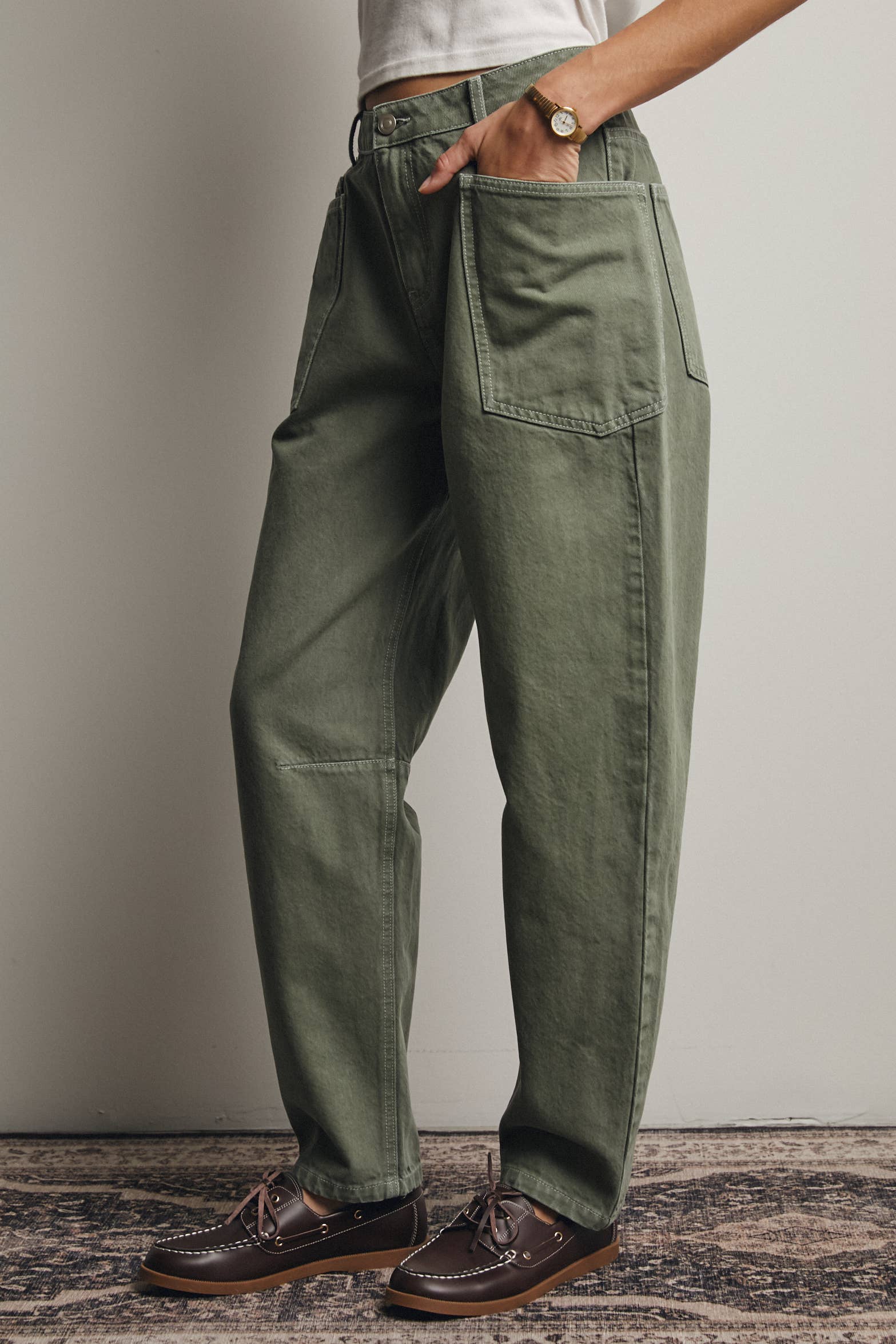 Forte - Wholesale Jeans - Women's - High Rise Barrel Utility Jeans FP0004 3