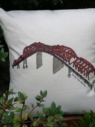 Fronha de lona Broadway Bridge por atacado de Alshiref Design and Print LLC