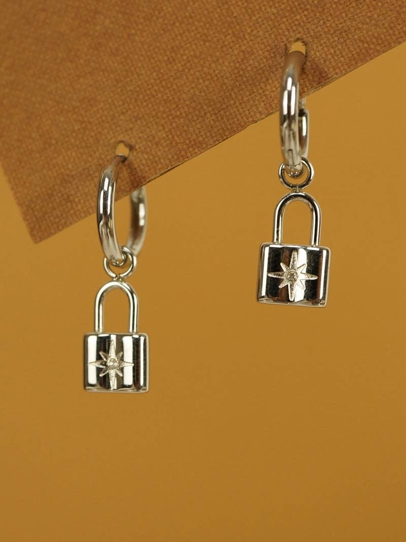 Victoria Moda - Vendita all'ingrosso Orecchini pendenti - Orecchini in acciaio inossidabile. Lucchetto North Star1
