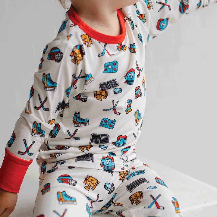 Tailgate Tikes - Wholesale Sleepwear Set - Kids - Hockey Two-Piece Pajama Set10