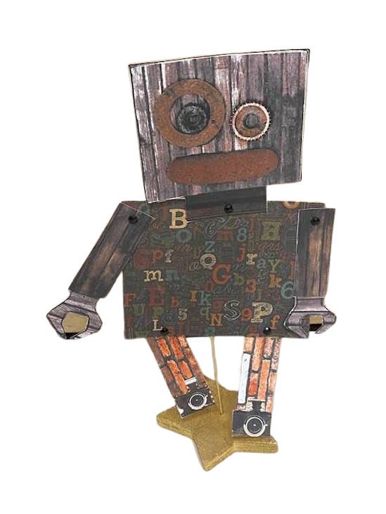 Robot friend Articulated Paper Doll Kit for wholesale by Shannon Marie Makes