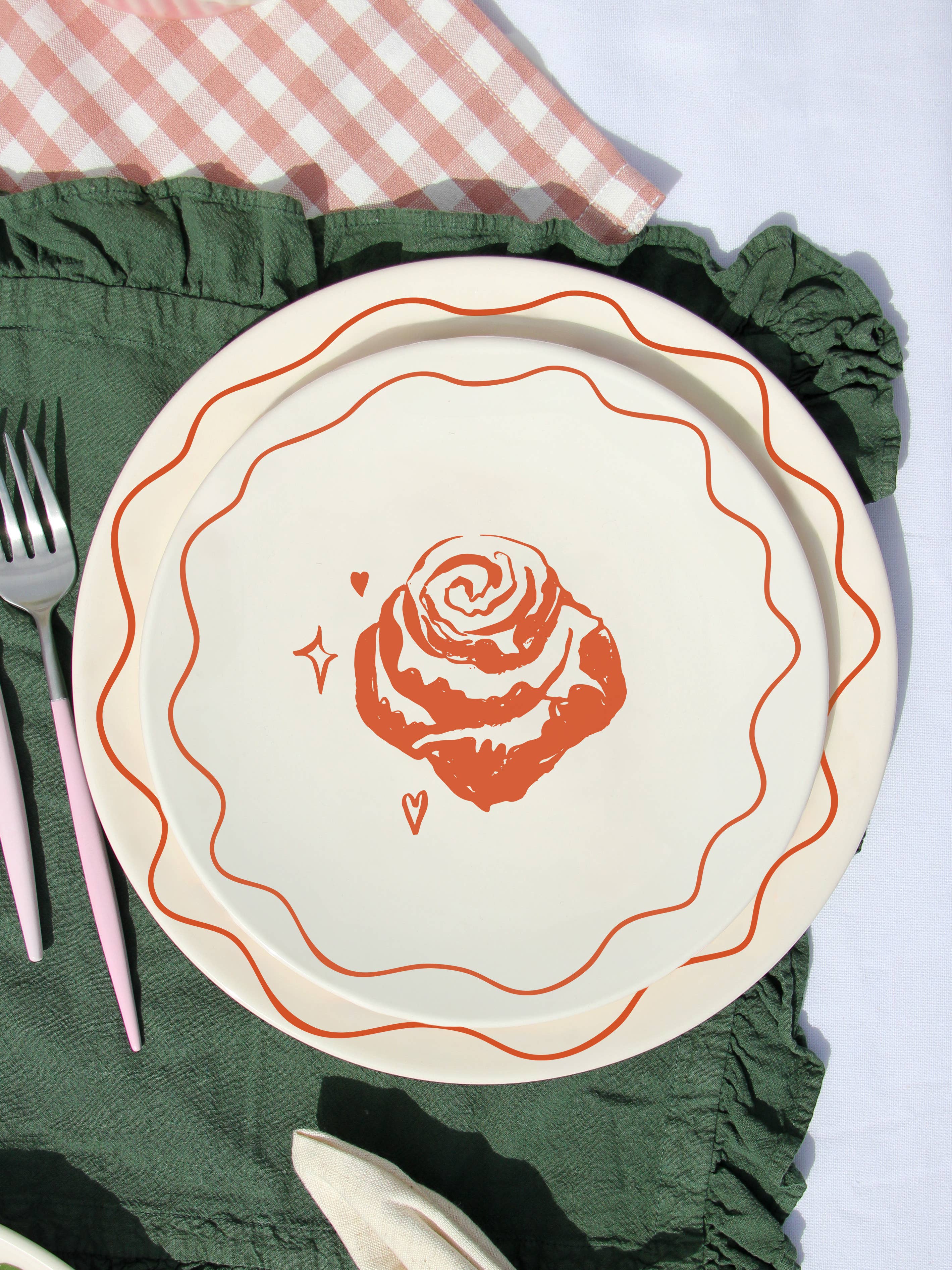 Pó de Barro - Wholesale Dinner Plate - Dessert Plate Cinnamon Roll Coffee Mood  1