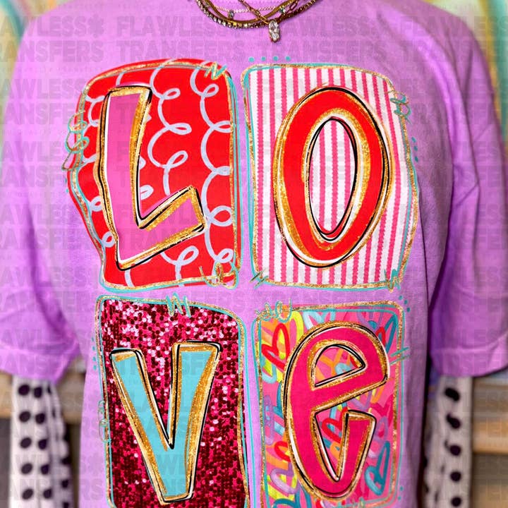 Amor #3000 Transferência DTF por atacado de Flawless Transfers