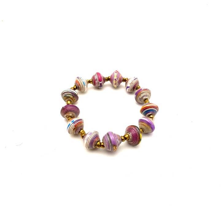 Haiti Fair Trade- Papillon Marketplace - Wholesale Beaded bracelet - Cereal Box Bead Bracelets9