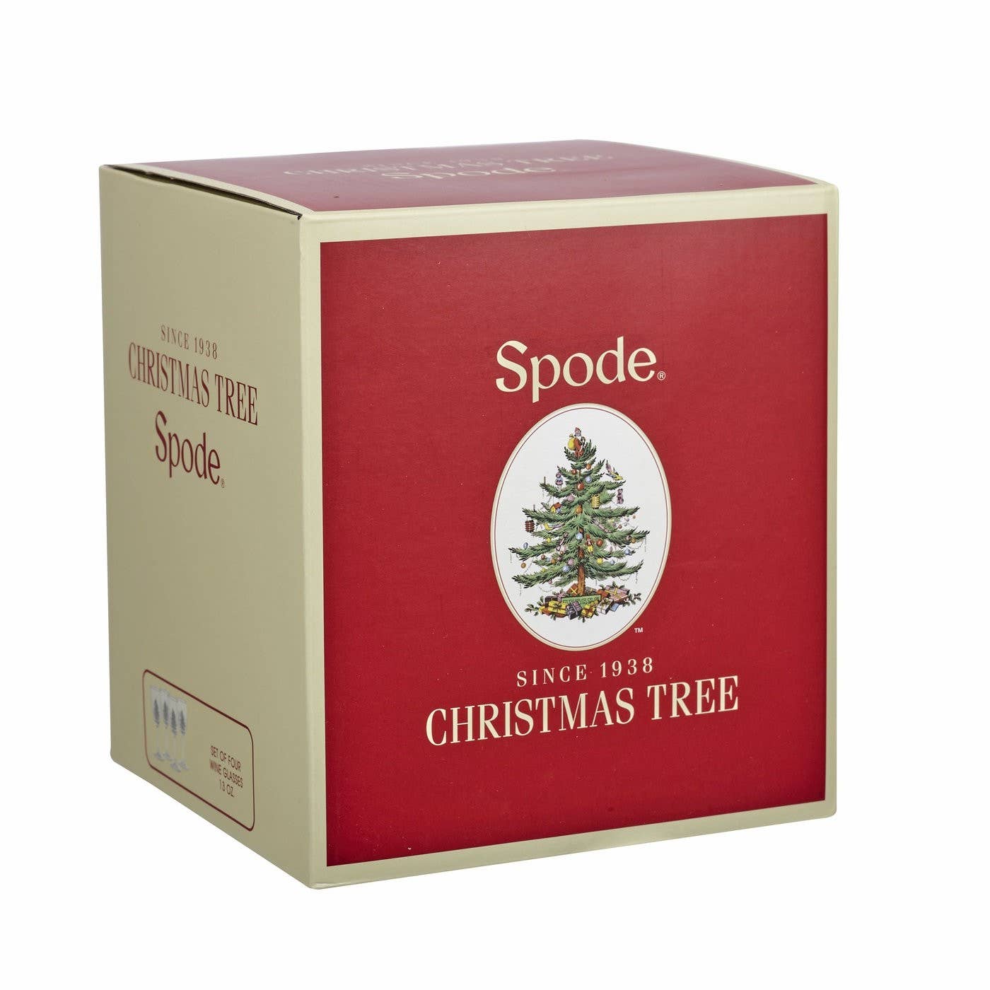 Portmeirion, Spode, Pimpernel, Nacthmann, Wrendale Designs - Wholesale Wine Glass - Spode Christmas Tree Set of 4 Wine Glasses2