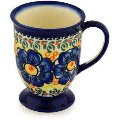 Polmedia Polish Pottery - Vente Tasse à café - Mug 9 oz Thème beauté estivale UNIKAT