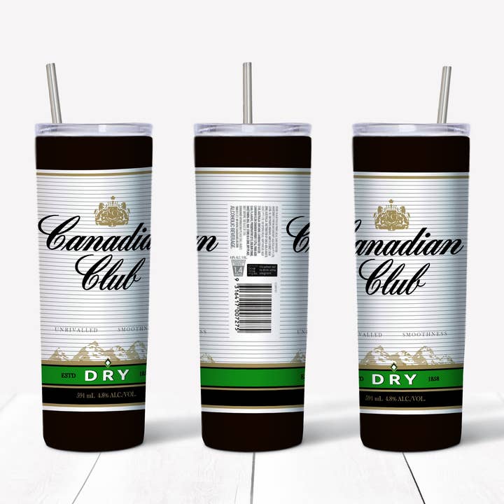 Transfert de gobelet droit de 20 oz Canadian Club pour la vente par Rustic Pineapple