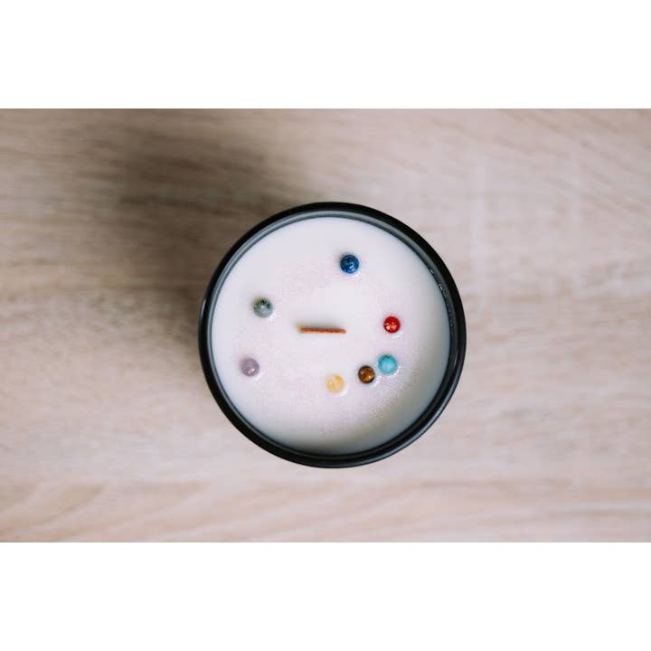 Spark & Stone Co - Wholesale Jar/Filled Candle - Birthday Wishes + Chakra Beads Candle2