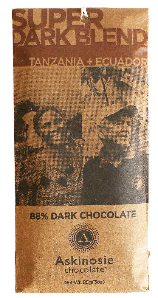 Askinosie Chocolate – wholesale Chocolate bar – 88% Super Dark Blend Chocolate Bar (POP of 15)1