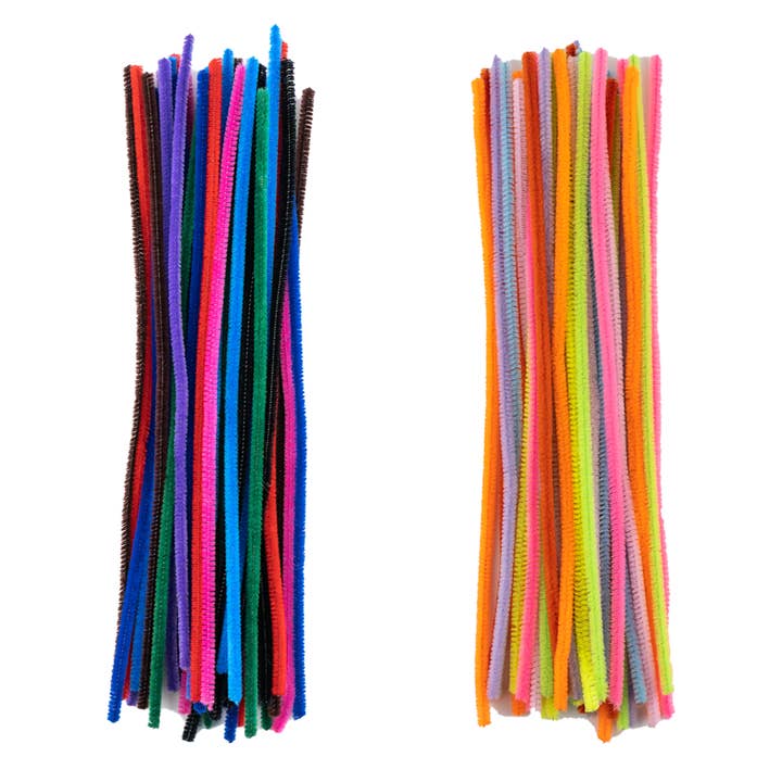 Chenille Stems, 40-ct Assorted Colors (2 options available) for wholesale by Angels Craft