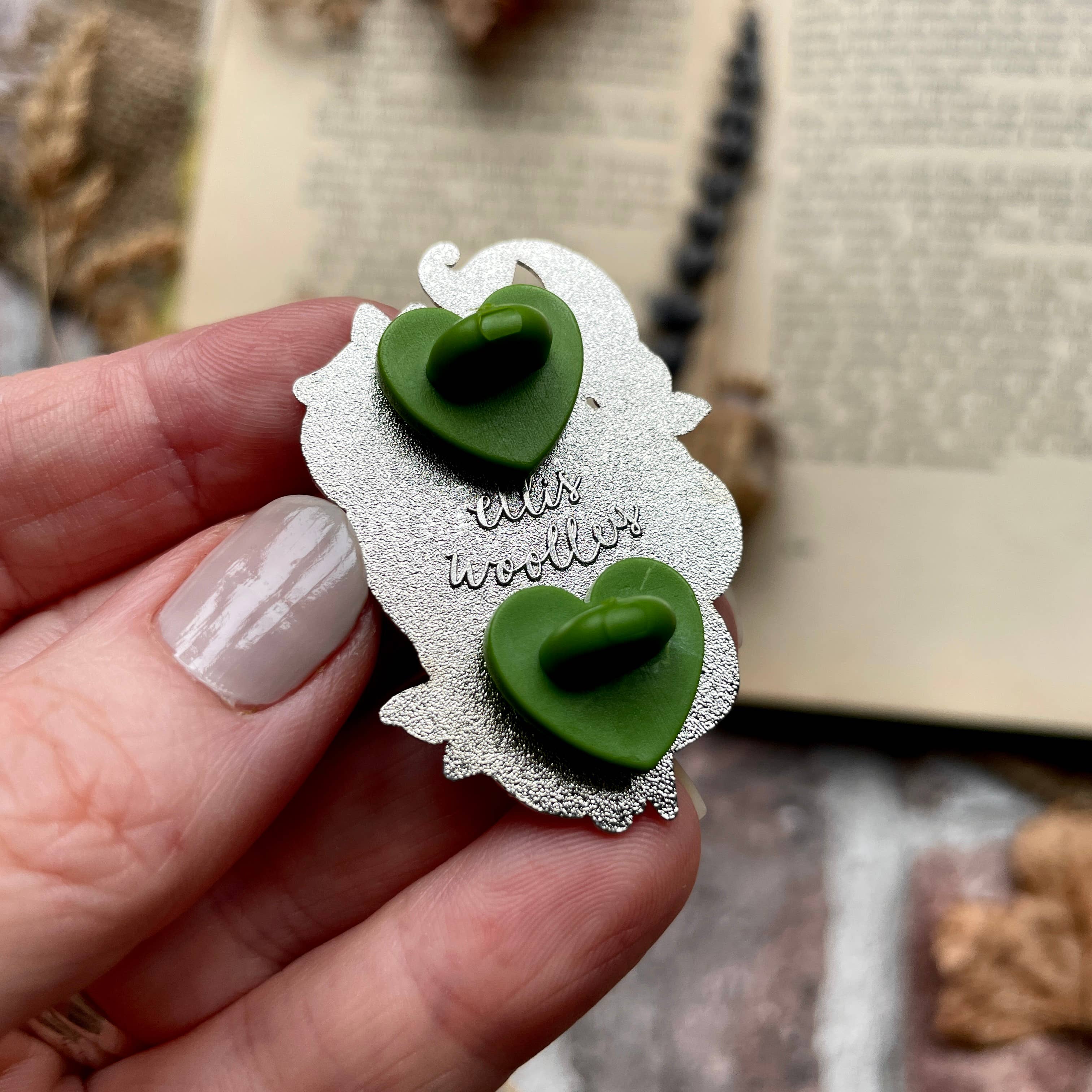 Ellis Woolley Illustration – wholesale Lapel pin/button – Potion Fox Enamel Pin2