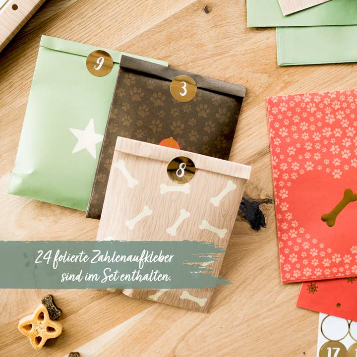 Papierdrachen - Wholesale Advent Calendar - Dog advent calendar bag set2