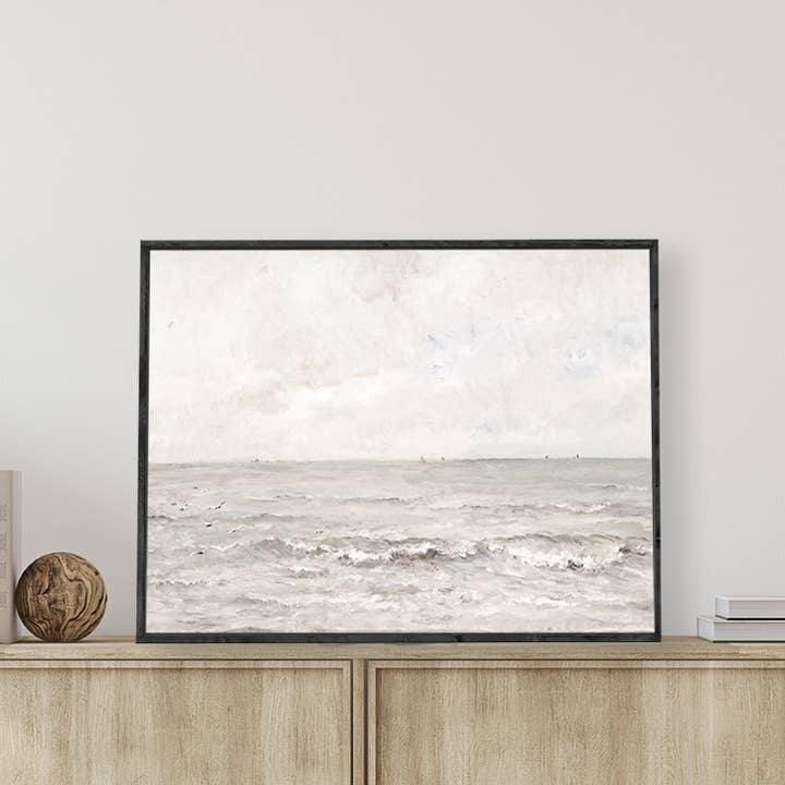 Hoekstra Decor - Wholesale Art Print - Vintage Art Print | Coastal Wall Art Seascape Painting A1203