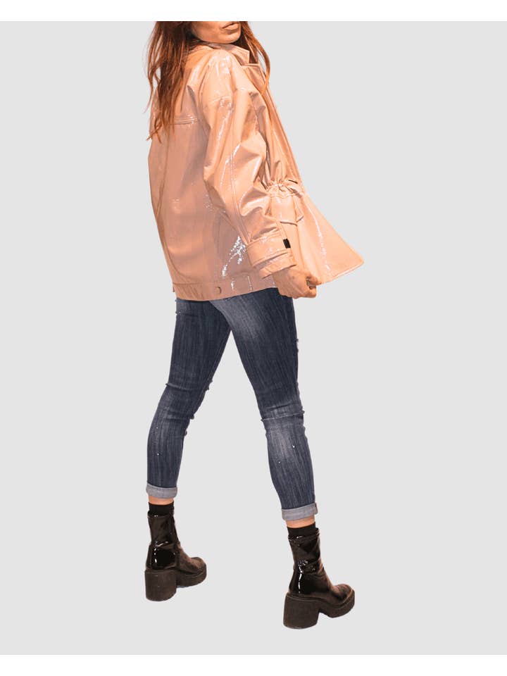 BanBat - Wholesale Leather Jacket - Women's - Imitation leather jacket with acharolate effect - REF: 1401073