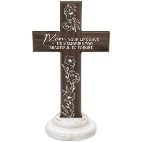 Mom Pedestal Cross for wholesale by Gift & Garden by Carson