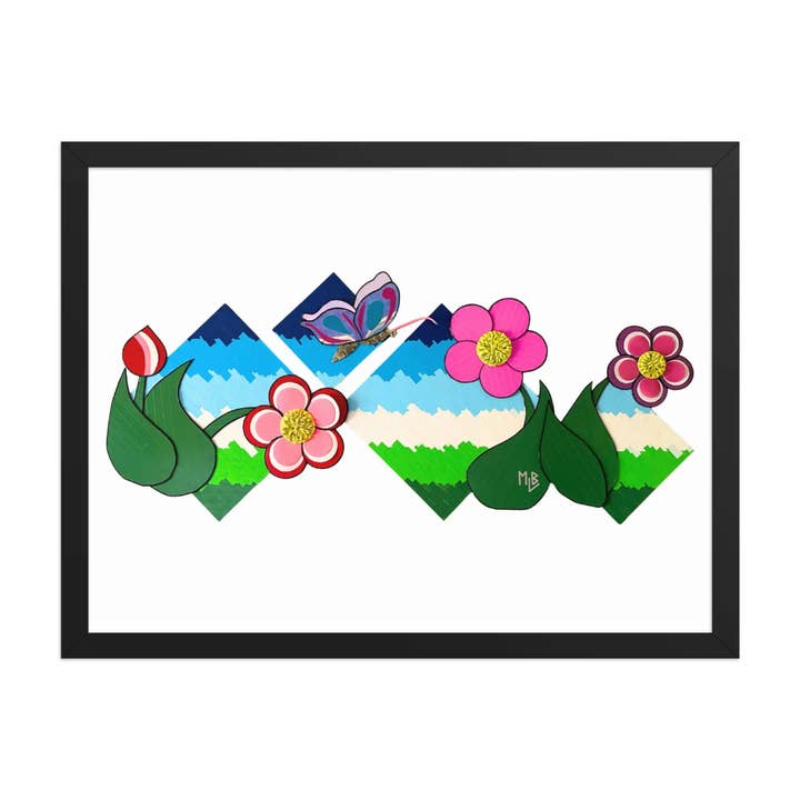 Flower Field Fantasy Framed Poster for wholesale by MLB Artist