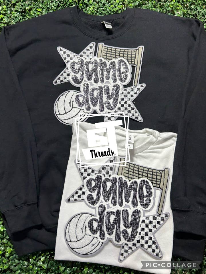 Volleyball Checkered Star Game Day for wholesale by 6j Threads LLC