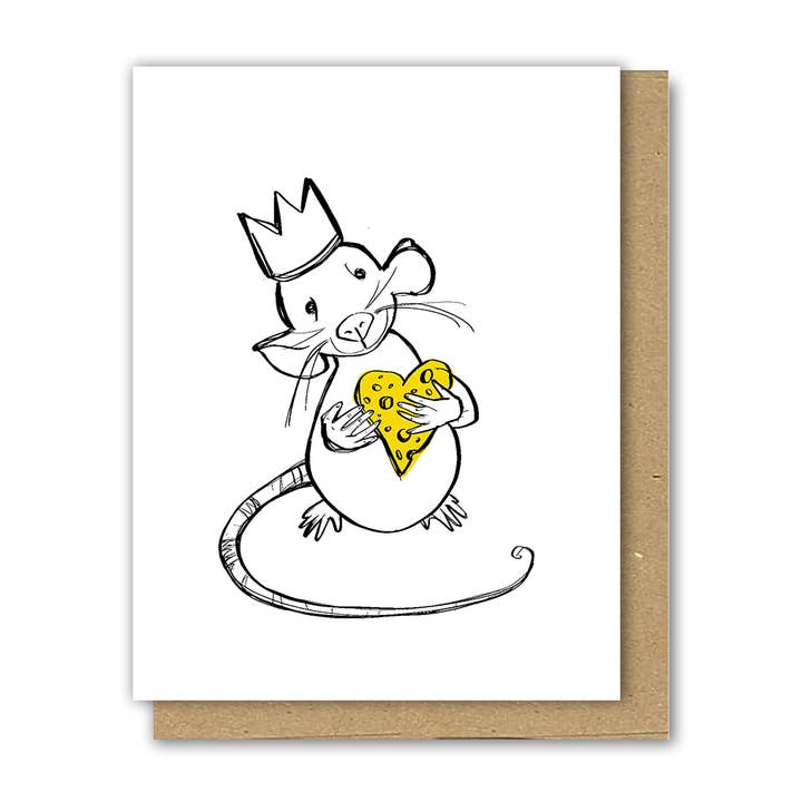 Letterpress "A Little Cheesy" Mouse Rat Love Greeting Card and other Purchase Wholesale mouse cheese. Free Returns & Net 60 Terms on Faire trending on Faire.