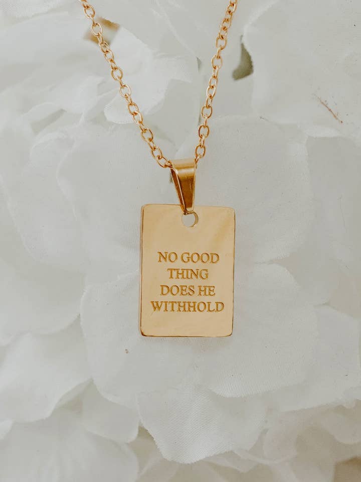 Necklace: No Good Thing Does He Withhold for wholesale by Jenessa Wait