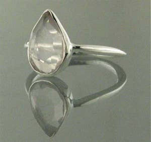 BenjaminMach – wholesale Cocktail/Statement Ring – Gikt-ring i 925 silver med guldbeläggning och rosa kvarts i droppe2