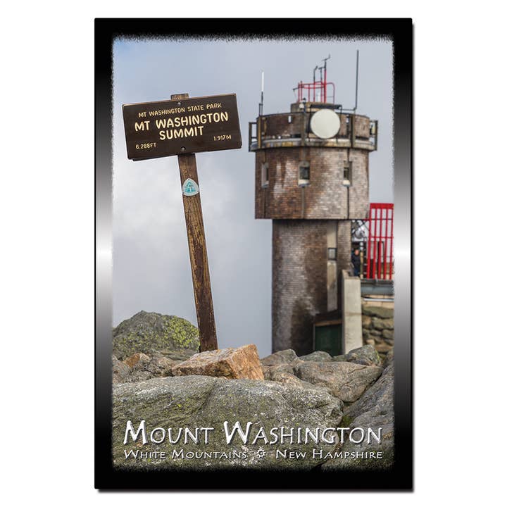 #9194 Carte postale — Panneau du sommet du Mont Washington, New Hampshire pour la vente par White Mountain Images