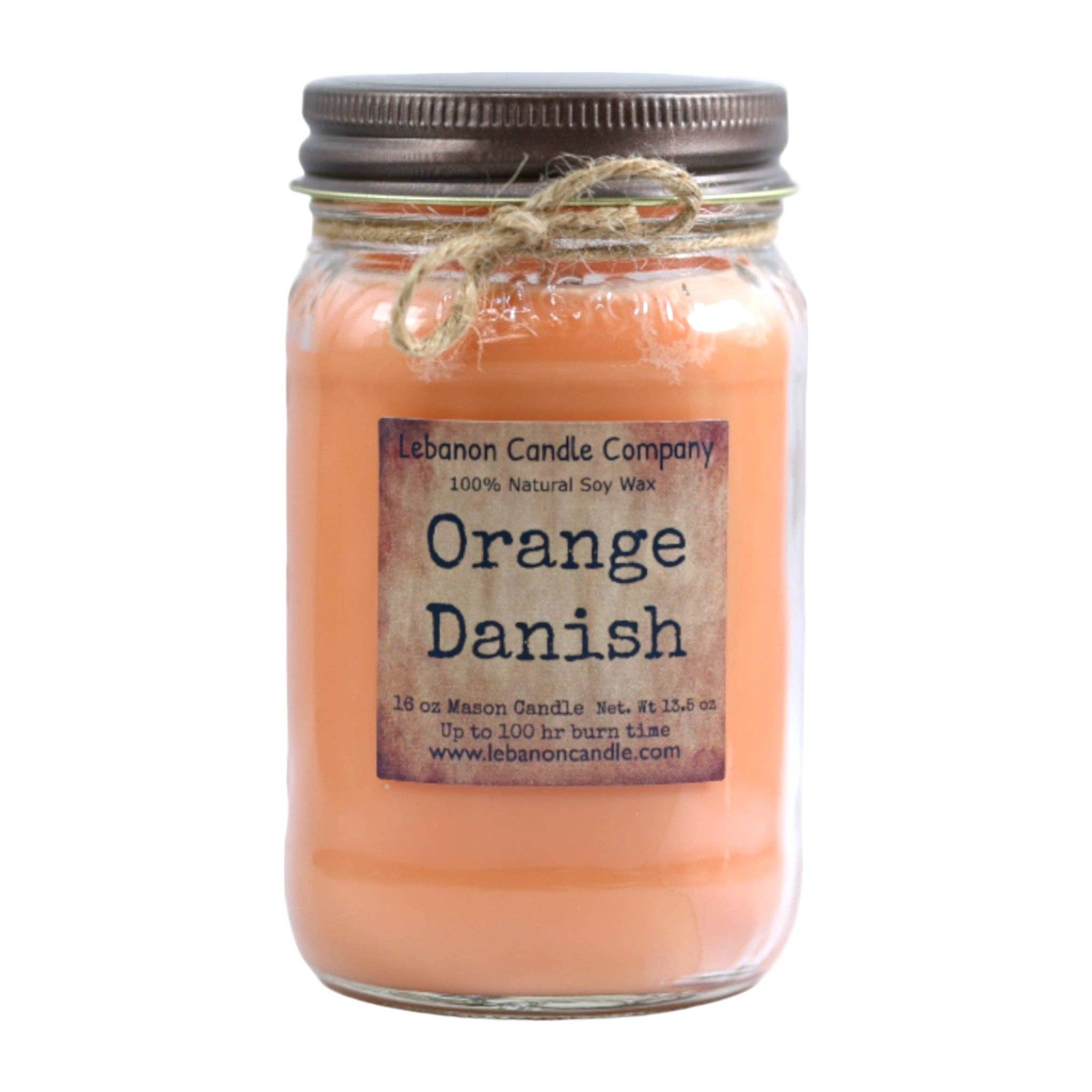 Lebanon Candle Company - Wholesale Jar/Filled Candle - Orange Danish Candle0