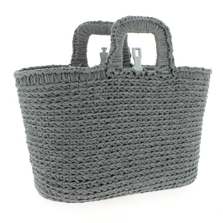 DIY Crochet Kit Shopper Stone Grey for wholesale by Hoooked Yarns