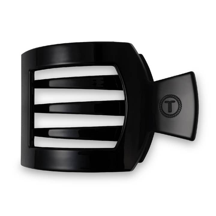 Pince à cheveux plate carrée | Petite | Noir de jais pour la vente par TELETIES