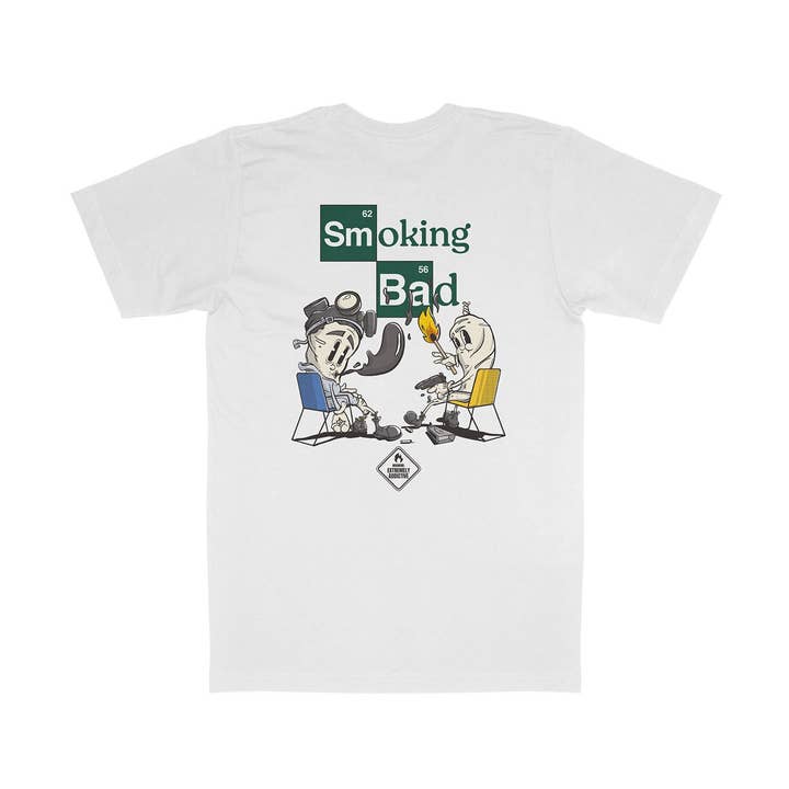 Smoking Bad Organic Heavyweight T-Shirt White for wholesale by Weekend Concept