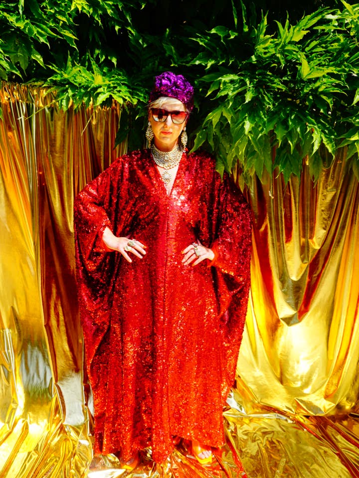 Fumbalinas – wholesale Kaftan – Women's – Red Holographic Sequin Maxi Kaftan Gown / Kimono Robe17