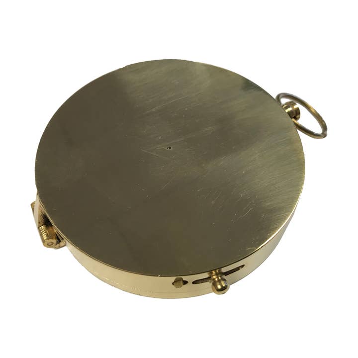 Madison Bay Co. - Historical Home Decor Reproductions - Wholesale Navigational Compass - 3" Flip-Top Solid Polished Brass Pocket Compass
