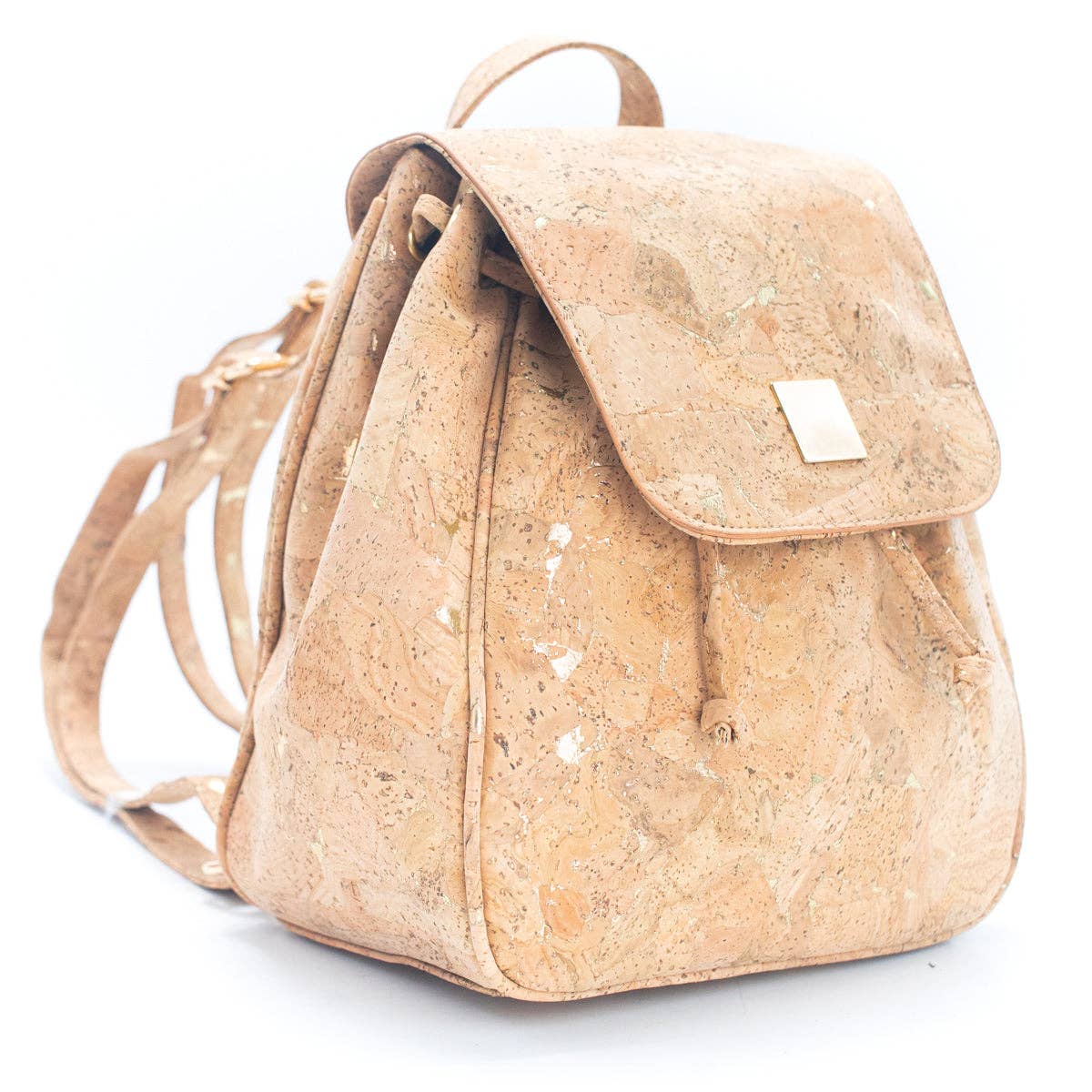 Meninas Bonitas Cork – Großhandel Rucksack – Damen – Damenrucksack mit goldenem Kordelzugverschluss und Tasche BAG-22581